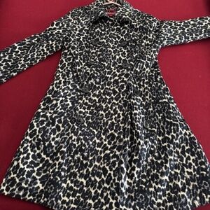 Leopard print trench coat